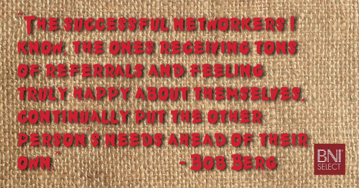 Truly successful networkers quote of the week